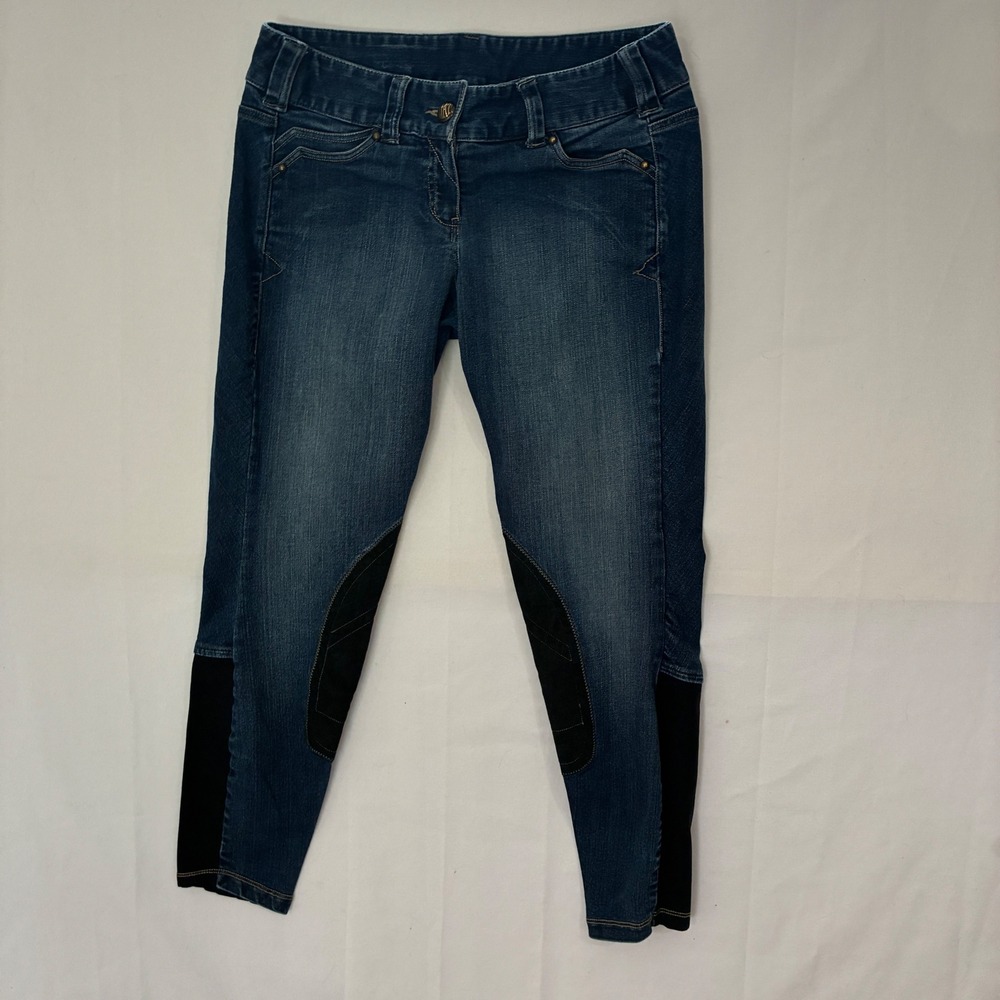 Ariat Denim Breeches Womens 22R Equestrian Riding Jeans Grip Knee Patch XS